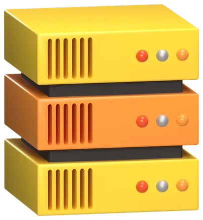 A stack of database servers
